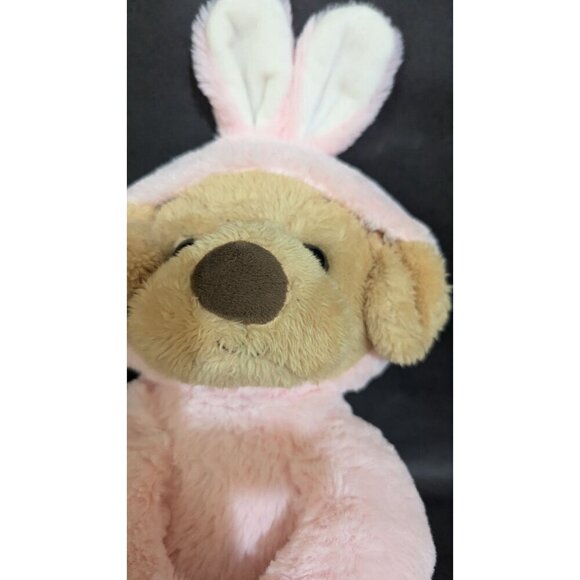 Bee Happy Plush Dog In Pink Bunny Suit stuffed animal toy  10" - Picture 3 of 9